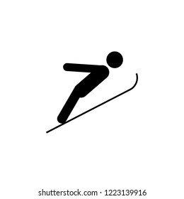 Skier icon. Element of winter tourism. Premium quality graphic design icon. Signs and symbols collection icon for websites, web design, mobile app on white background