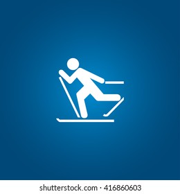 Skier icon vector