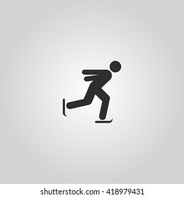 Skier icon vector