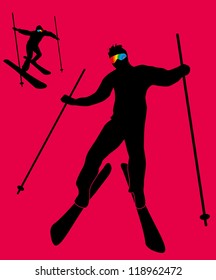 skier line