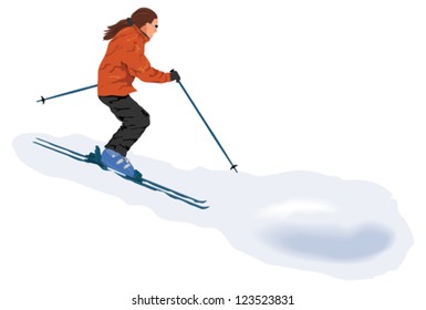 Skier on the piste