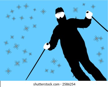 Skier in the snow