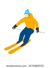 skier with snowboard play game sport winter