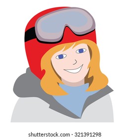 Skier or snowboarder. Flat design. Vector EPS 10