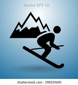 Skier vector illustration