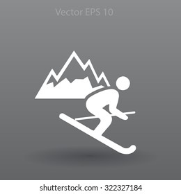 Skier vector illustration