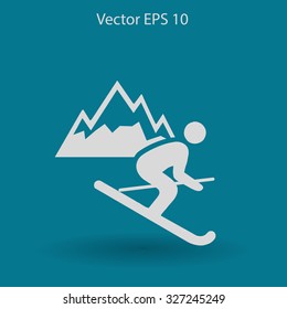 Skier vector illustration