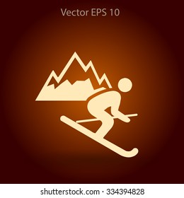 Skier vector illustration