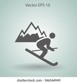 Skier vector illustration
