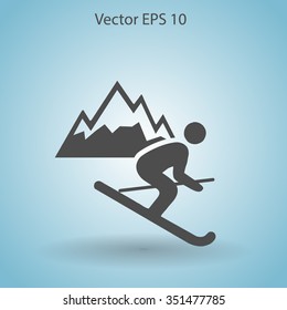 Skier vector illustration