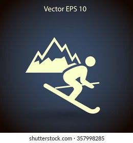 Skier vector illustration