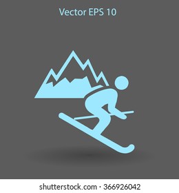 Skier vector illustration