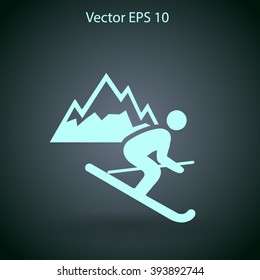 Skier vector illustration