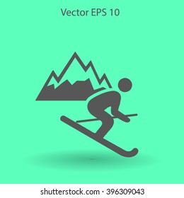 Skier vector illustration