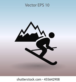Skier vector illustration