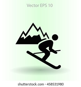 Skier vector illustration