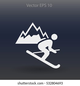 Skier vector illustration