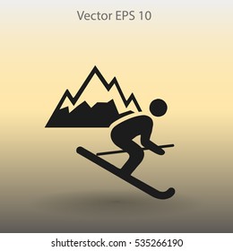 Skier vector illustration