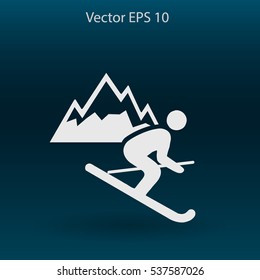 Skier vector illustration