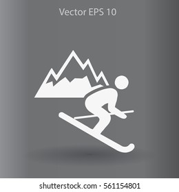 Skier vector illustration