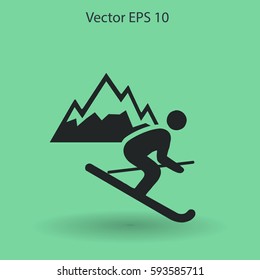 Skier Vector Illustration