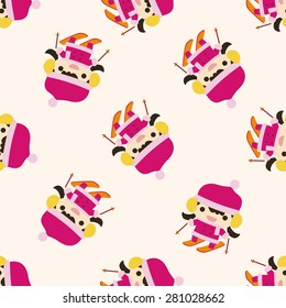 Skiers , cartoon seamless pattern background