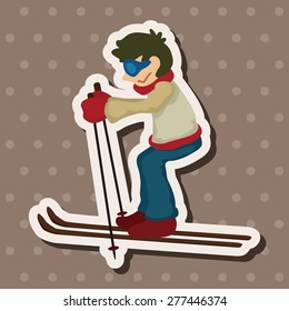 Skiers theme elements