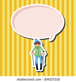 Skiers theme elements