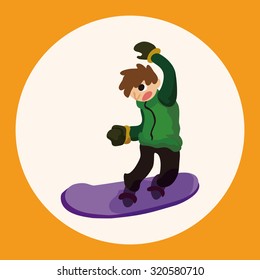 Skiers theme elements