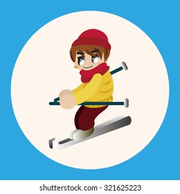 Skiers theme elements