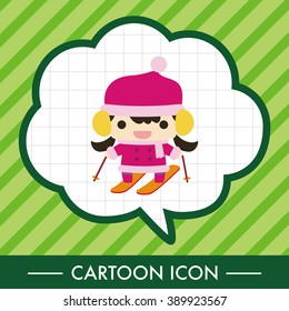 Skiers theme elements
