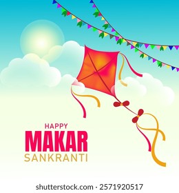 As the skies fill with vibrant kites, soaring high and free, the festive spirit reaches new heights! Our vector illustration captures the essence of Makar Sankranti's colorful celebration.