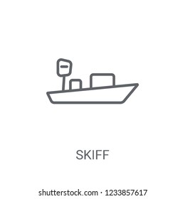 skiff icon. Trendy skiff logo concept on white background from Nautical collection. Suitable for use on web apps, mobile apps and print media.
