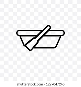 skiff vector linear icon isolated on transparent background, skiff transparency concept can be used for web and mobile