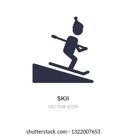 skii icon on white background. Simple element illustration from Activity and hobbies concept. skii sign icon symbol design.