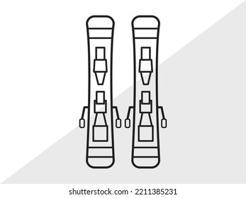 Skiing Board SVG Printable Vector Illustration