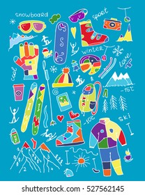 Skiing collection, sketch for your design