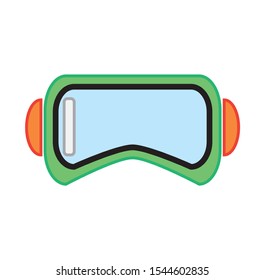 skiing glasses simple icon vector