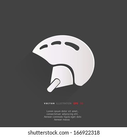 Skiing helmet icon