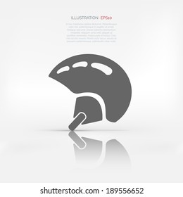 Skiing helmet icon