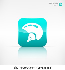 Skiing helmet icon