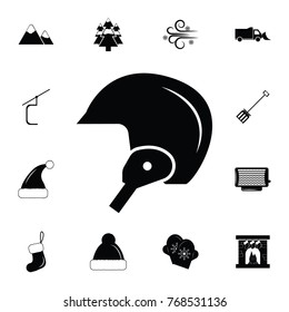 Skiing helmet icon. Set of elements Christmas Holiday or New Year icons. Winter time premium quality graphic design collection icons for websites, web design, mobile app on white background