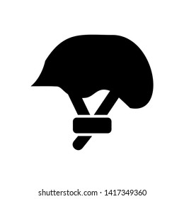 Skiing helmet icon. Simple winter games icon. Can be used as web element, playing design icon on white background - Vector