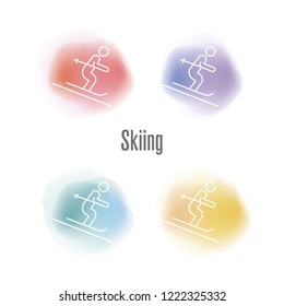 Skiing Icon Concept