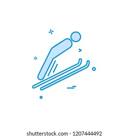 Skiing icon design vector