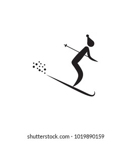 skiing icon. Elements of sportsman icon. Premium quality graphic design icon. Signs and symbols collection icon for websites, web design, mobile app on white background