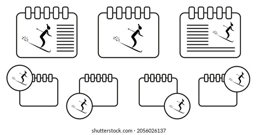 skiing icon. Elements of sportsman icon. Premium quality graphic design icon. Signs and symbols collection icon for websites, web design, mobile app on white background