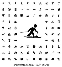 skiing icon illustration isolated vector sign symbol
