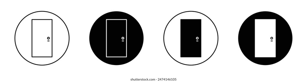 Skiing icon set. Vector symbol depicting a skier for winter sports and activities.