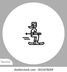 Skiing icon sign vector,Symbol, logo illustration for web and mobile